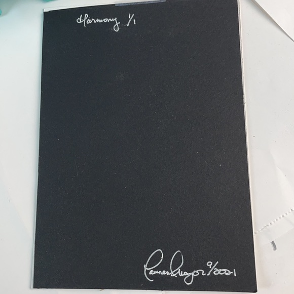 Original Art Hand drawn White Ink on Black Acid free paper drawing artis… - Picture 4 of 6